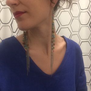 Long Glam Statement Earrings